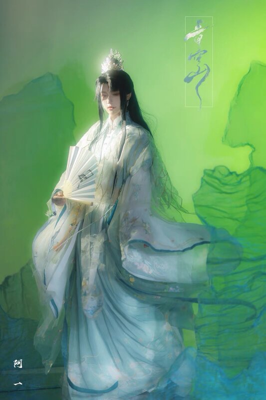 女性のための緑の漢服の刺繍ドレス,ヴィンテージの花の刺fu,おとぎ話のスカート,アンティークの糸,5個
