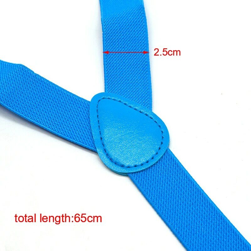 Conjunto de cinto e gravata borboleta ajustável para crianças, suspensórios para meninos e meninas, monocromáticos, suspensórios elásticos, laço infantil, 1 conjunto