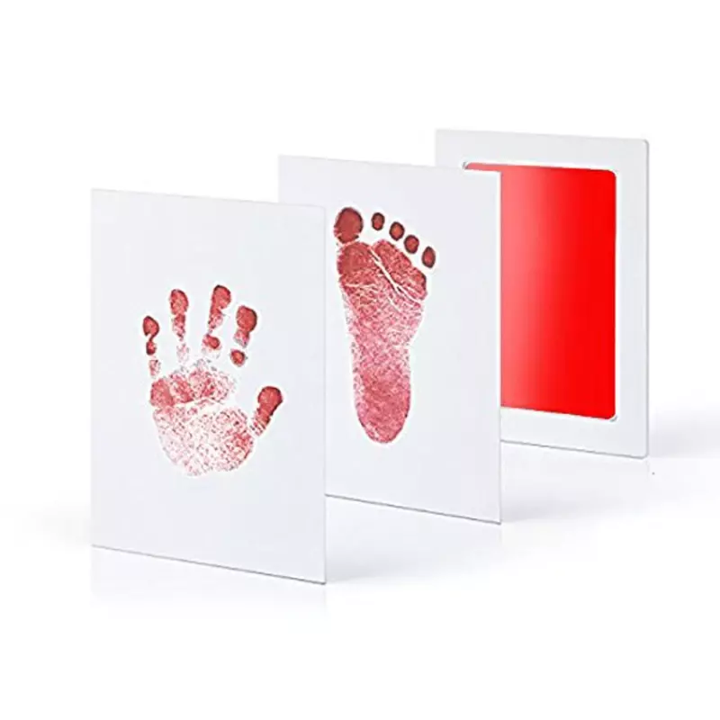 Plataforma de impressão mãos e pés, ambientalmente amigável, não tóxico, livre de lavar para bebês, recém-nascido, batismo, aniversário