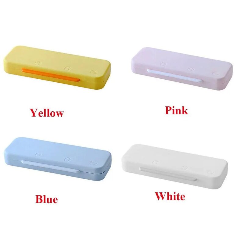 Simple Soild Color Large Capacity School Supplies Stationery Case Pen Case Macaron Color Pencil Box Double Layer Pencil Case