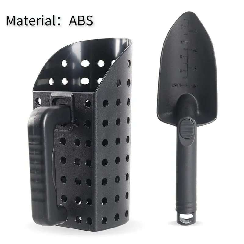 ABS Aksesori detektor logam ABS, Set sendok pasir dan sekop untuk deteksi logam, alat berburu harta karun geser pantai portabel