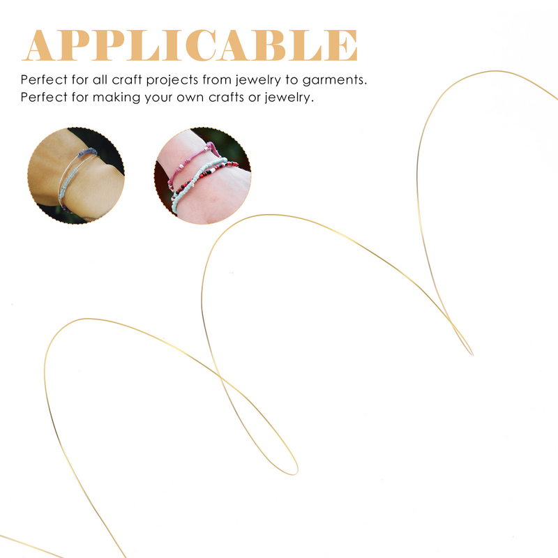 Perlengkapan manik-manik kawat tembaga untuk pembuatan perhiasan benang buatan tangan DIY 20 gelang kabel pahatan pengukur