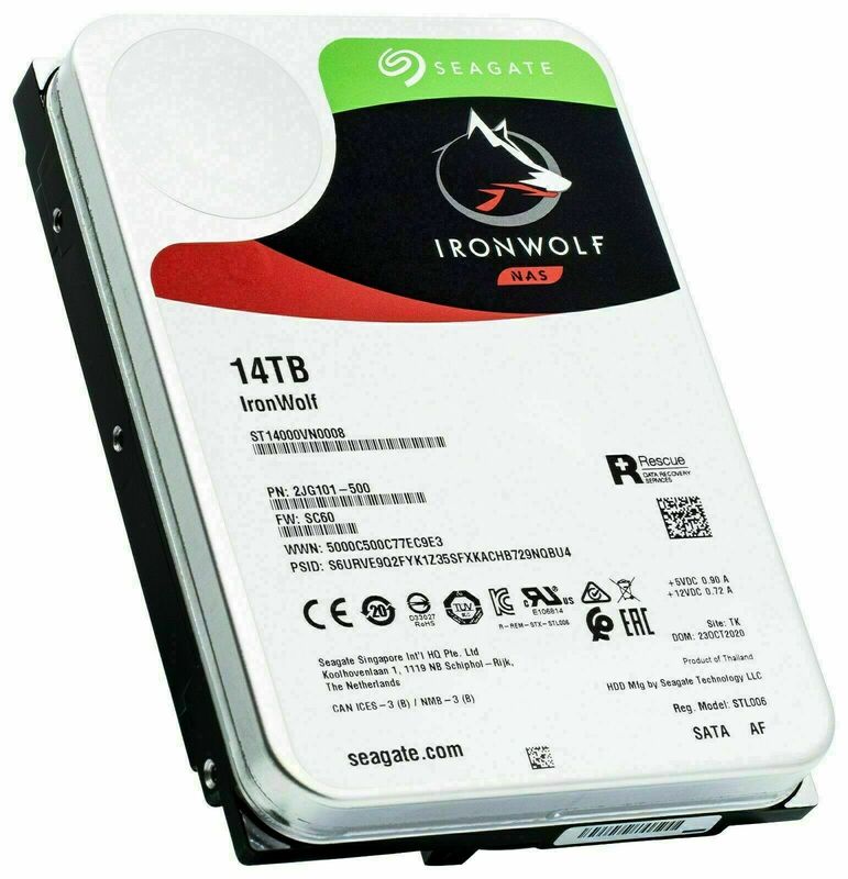 쿨 울프 14TB 기계식 하드 디스크, 14T 수직 그룹 Hui NAS 하드 디스크, ST14000VN0008