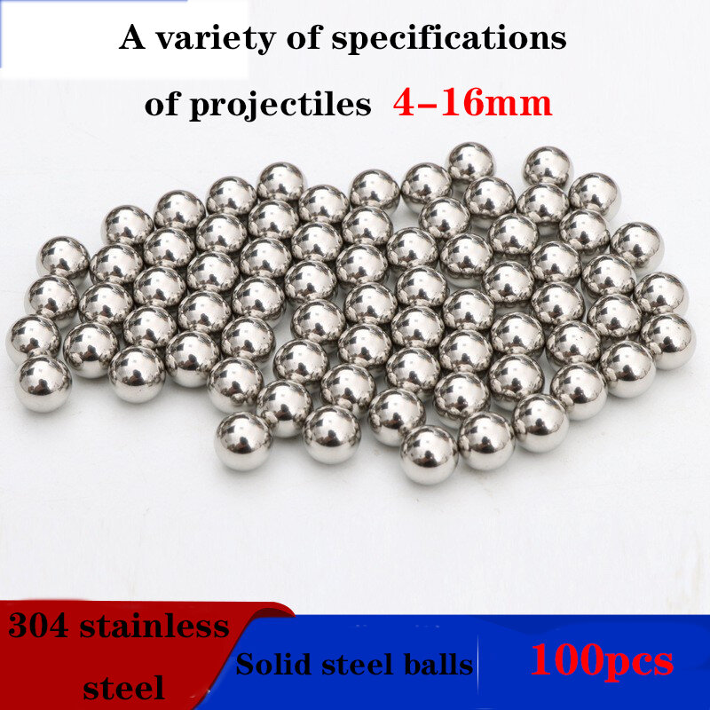 Steel Ball Projeção Tiro Acessórios, Solid Slingshot Essentials, 4-16mm