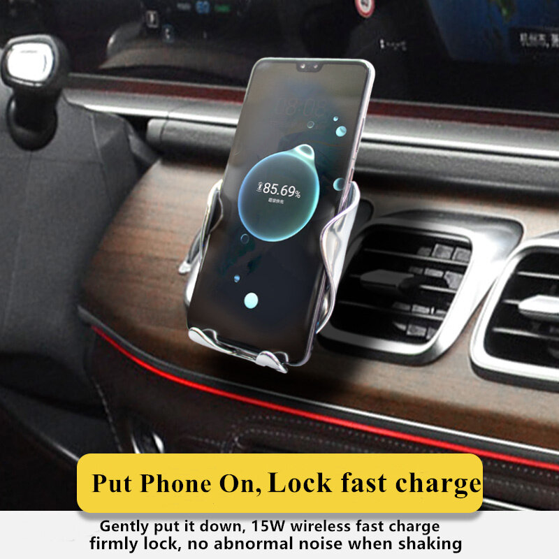 Support de téléphone portable pour voiture Mercedes Benz GLE W167, Charge sans fil 15W, Support de Navigation GPS, 2020, 2022, 360