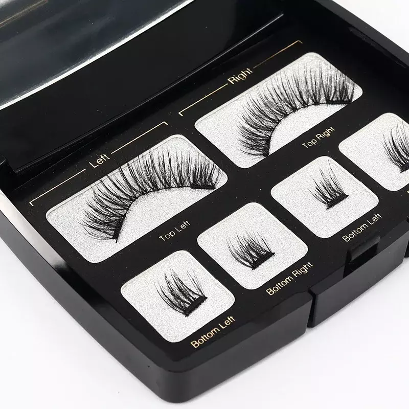 3D Magnetic Eyelashes Kit Seal Individual Lashes Double False Eyeslashes Reusable Easy To Wear Fake Eyelash Extension Makeup Kit