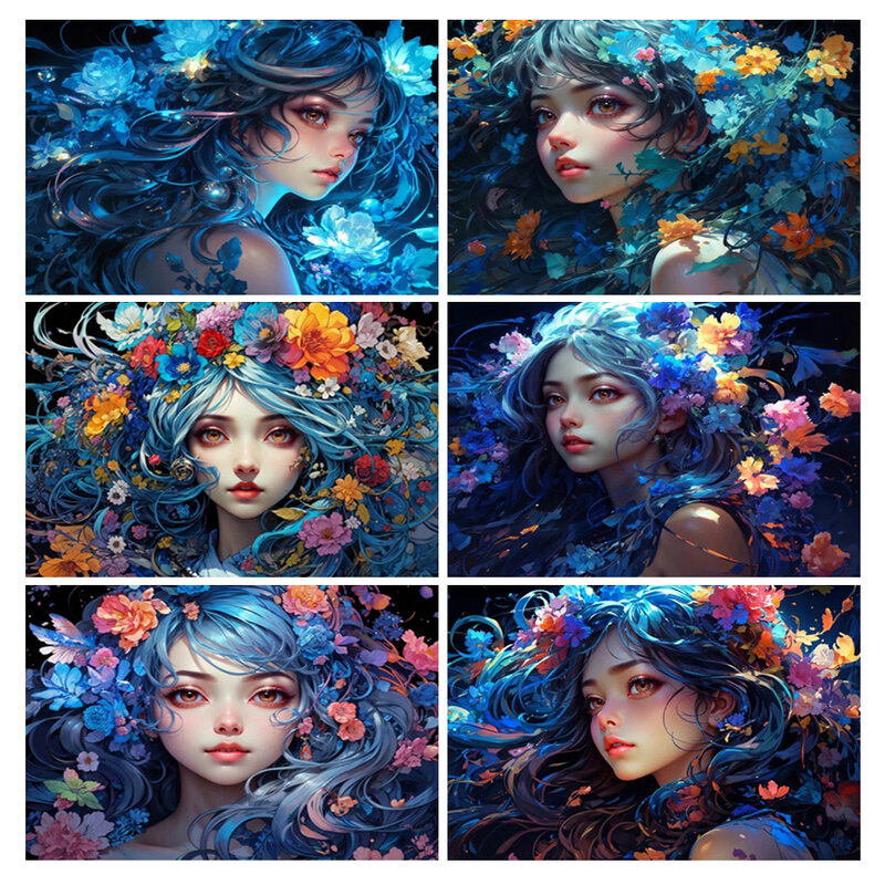 Flower Fairy Diamond Painting New Arrival Girl Full Mosaic Art Diy Square Round Drill Rhinestone Embroidery Picture Wall Decor