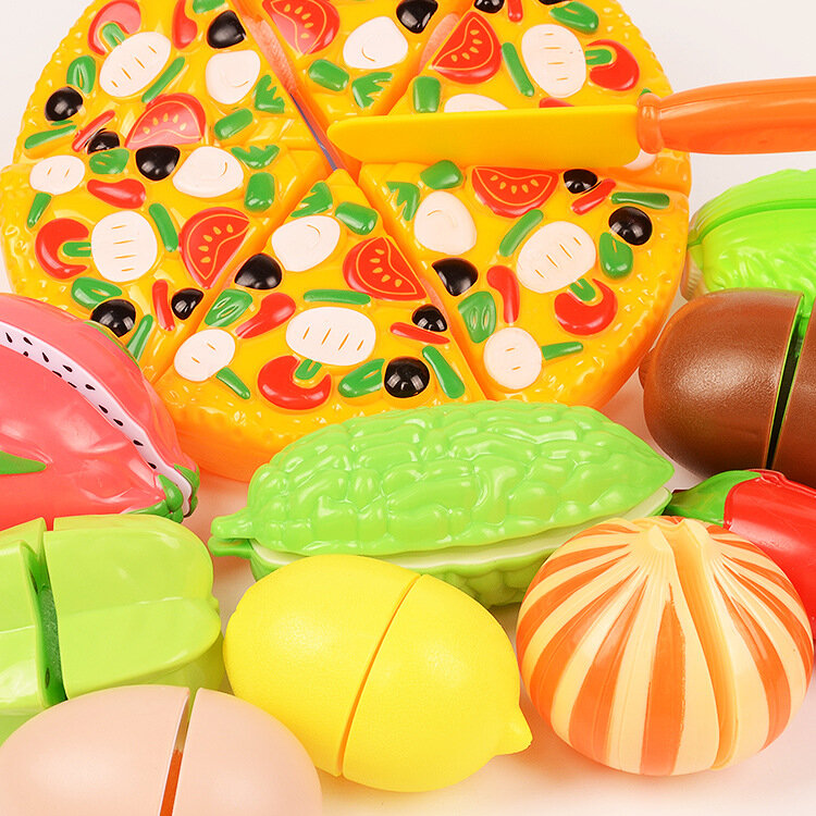 الأطفال التظاهر دور اللعب منزل لعبة قطع الفاكهة محاكاة البلاستيك الخضار الغذاء المطبخ الطفل الاطفال ألعاب تعليمية