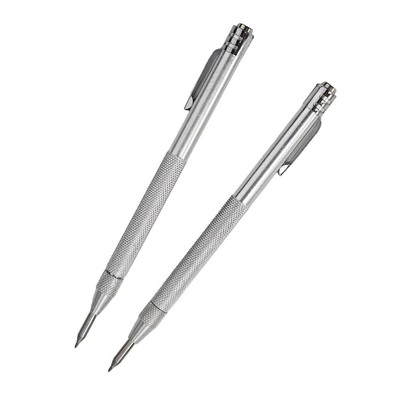 Scriber gravura caneta com 10 substituição carboneto de tungstênio ponta, vidro cerâmico marcando ferramentas, aço inoxidável, 2pcs