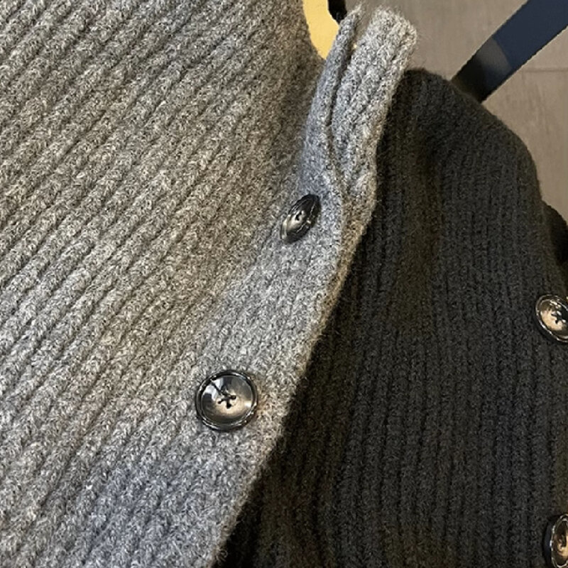 Z dzianiny wełnianej dla pań sweter na szelniowku z wysokim z imitacją kołnierzyka koreański ciepły osłona na szyję z ochraniacz szyi rękawem szalik