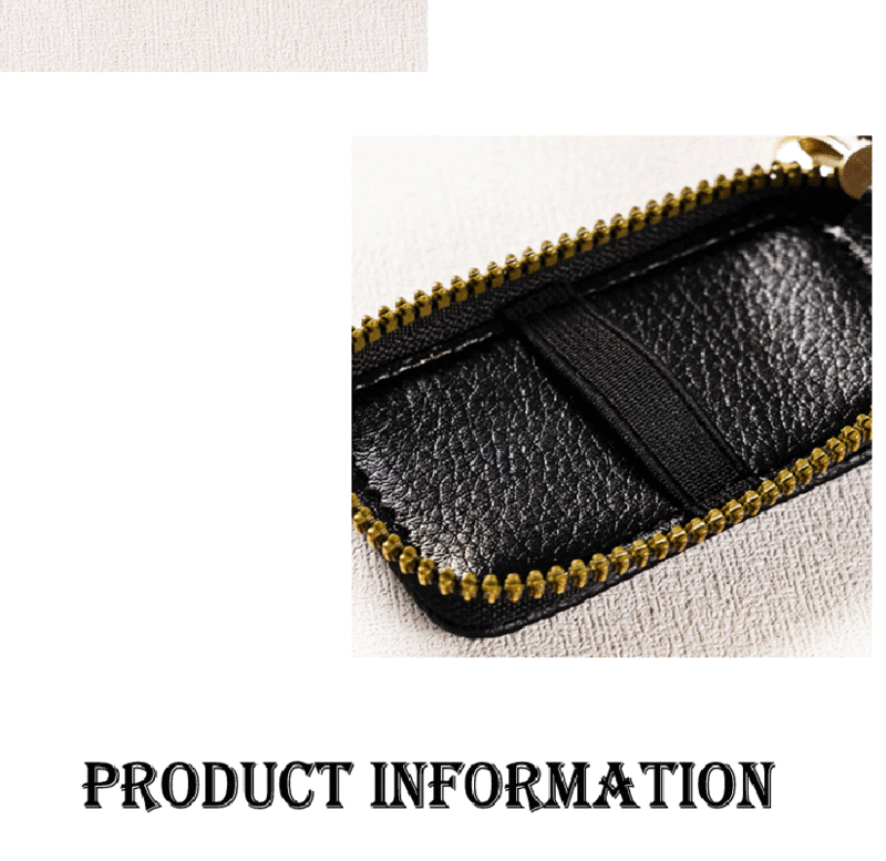 Visual Mirror Car Key Protector Bag Leather Holder Mini Key Pocket Case Retro Keyring Wallet Zipper Bag Pendant Auto Accessories