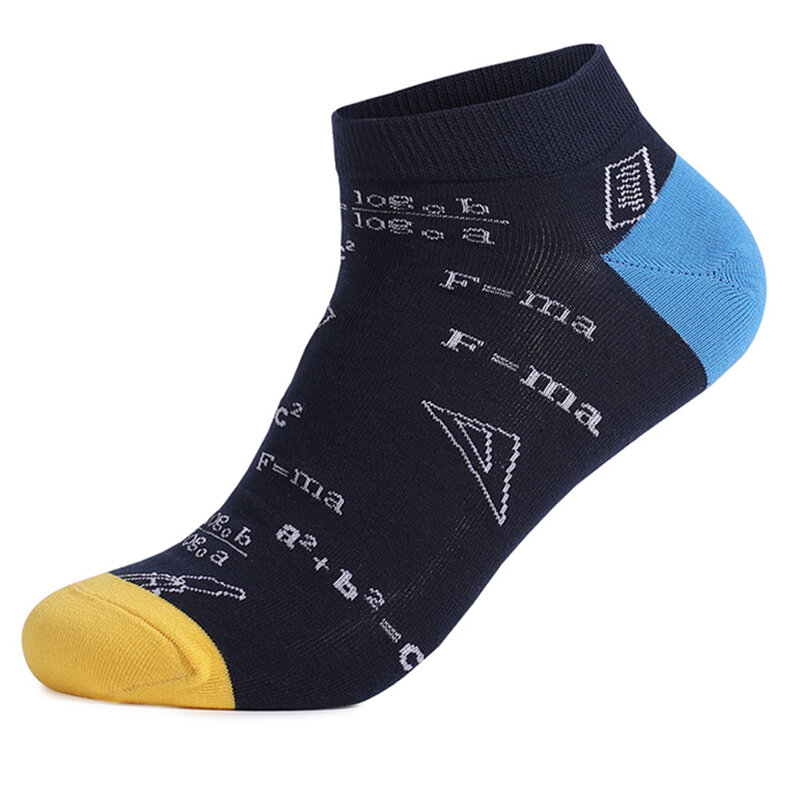3Pairs Men's And Women's Latest Design Short Socks Short Summer Socks Quality Business Geometric Lattice Colorful  Cotton Socks