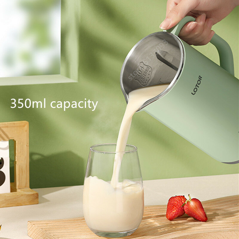 350ml fabricante de leite de soja mini casa máquina de quebra de parede portátil juicer liquidificador automático não-lavagem sem filtro sojamilchmaschine