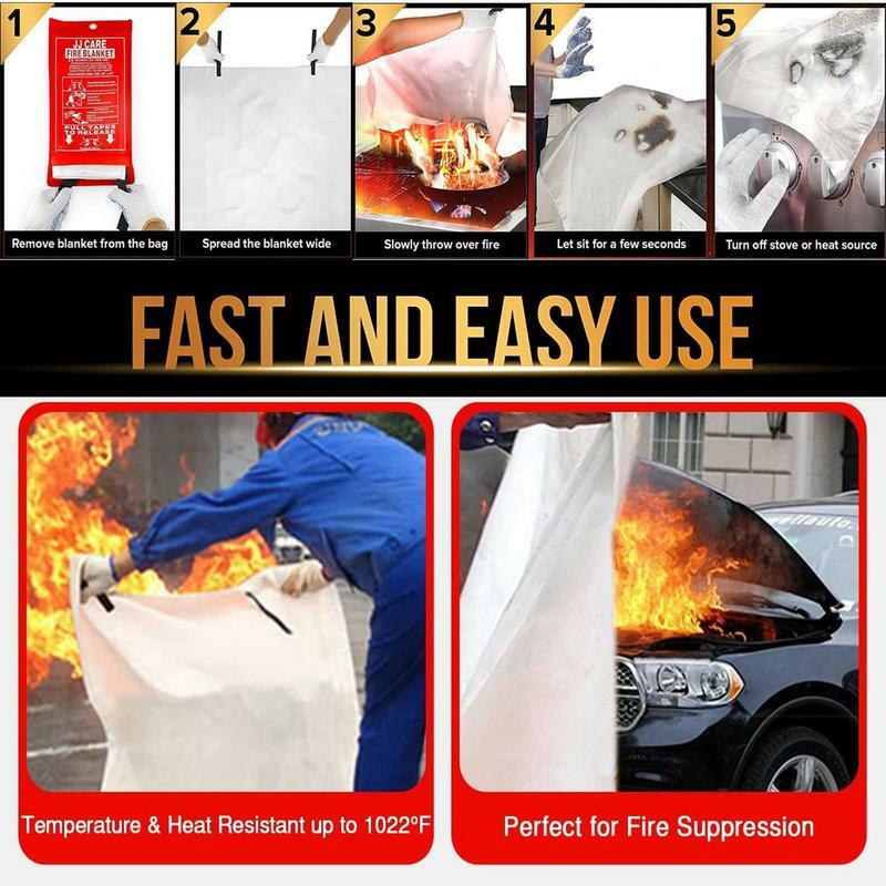 Fire Covering Blanket Fiberglass Fire Extinguishing Blanket With Handle Kitchen Fire Extinguisher For Kitchen Cooking Camping