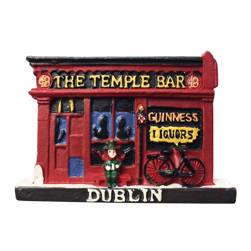 Imanes de nevera 3D de Irlanda, pegatina magnética de recuerdo de Turismo, colección de regalos artesanales