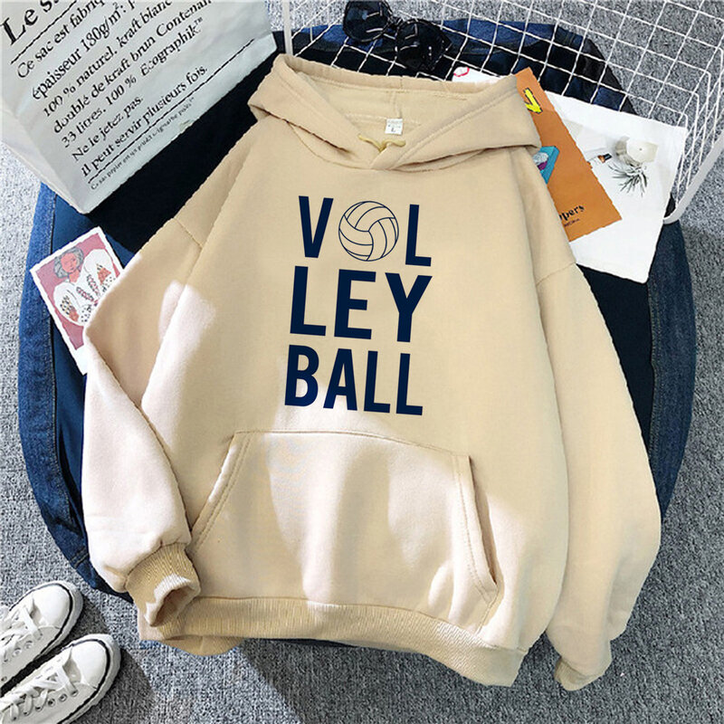Volleyball hoodies women 90s funny vintage Winter  sweater clothing women Fleece Pullover
