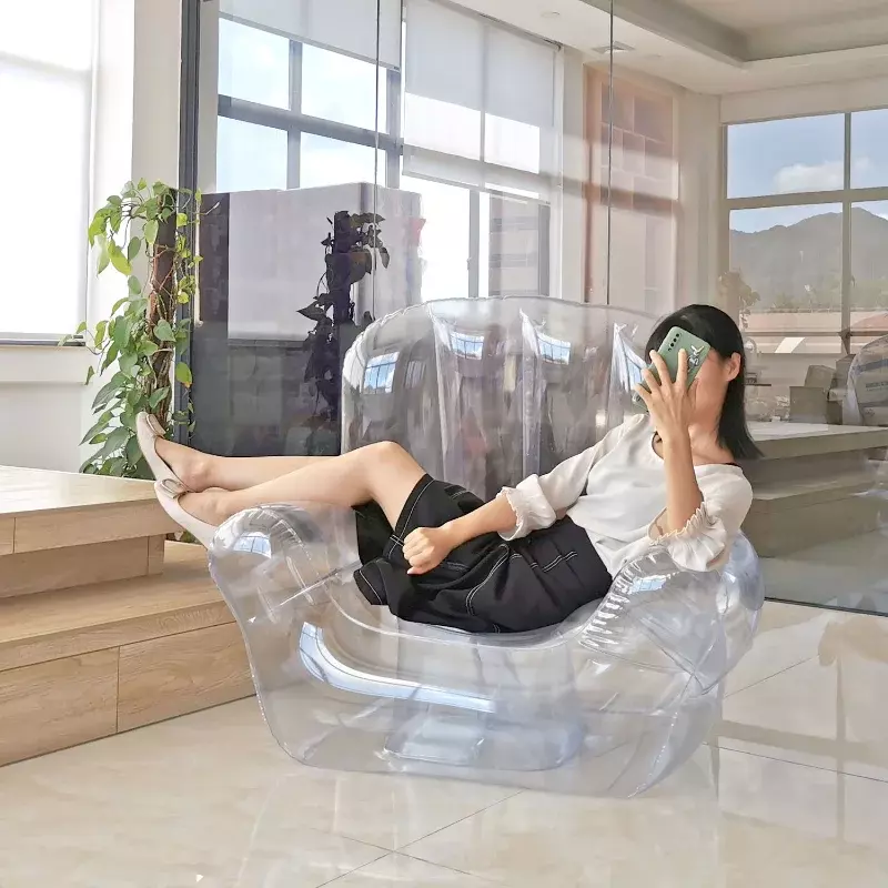 Sofá inflable transparente de estilo nórdico, organizador moderno, sillón individual barato, muebles de dormitorio Divani Soggiorno
