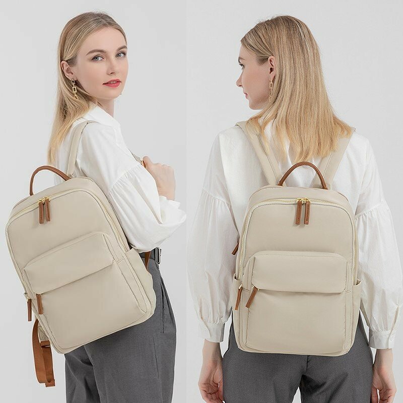 SCOFY FASHION14" Laptop Backpack for Women Minimalist Fashion Travel Backpack School Bags for Girls Leisure Luxury Daypack