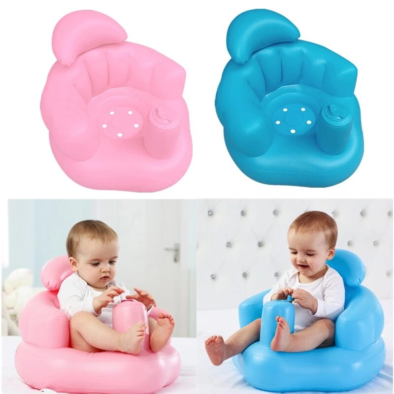 Sofá portátil cadeira do bebê inflável das crianças multifuncional assento de banho do bebê espreguiçadeira para crianças praia poltrona criança fezes