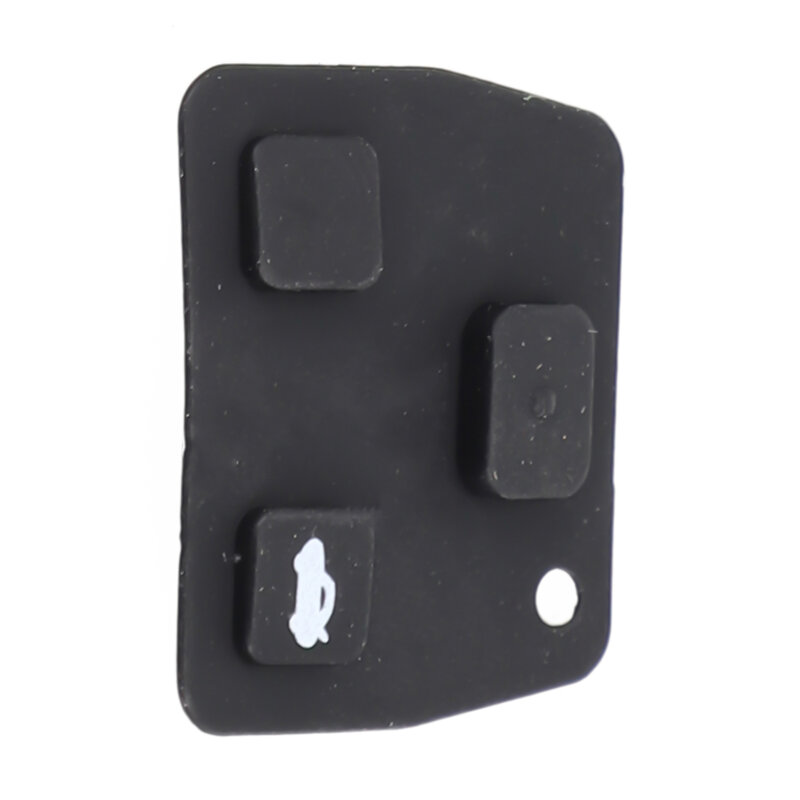 1x Auto Rubber Zwart 3-Knoppen Remote Key Fob Reparatie Schakelaar Rubber Pad Vervangingen Voor Toyota Auto Remote Key