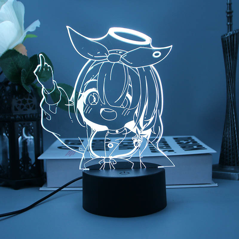 Niebieskie archiwum otaczające prezent do sypialni gra akrylowa karta stojąca mała lampka nocna do kreatywnej dekoracji nastrojowe oświetlenie