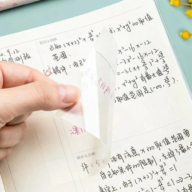 50 Sheets Transparent Sticky Notes Scrapes Stickers Note Pads Posted it Paper Clear Notepad School Stationery Office Supplies