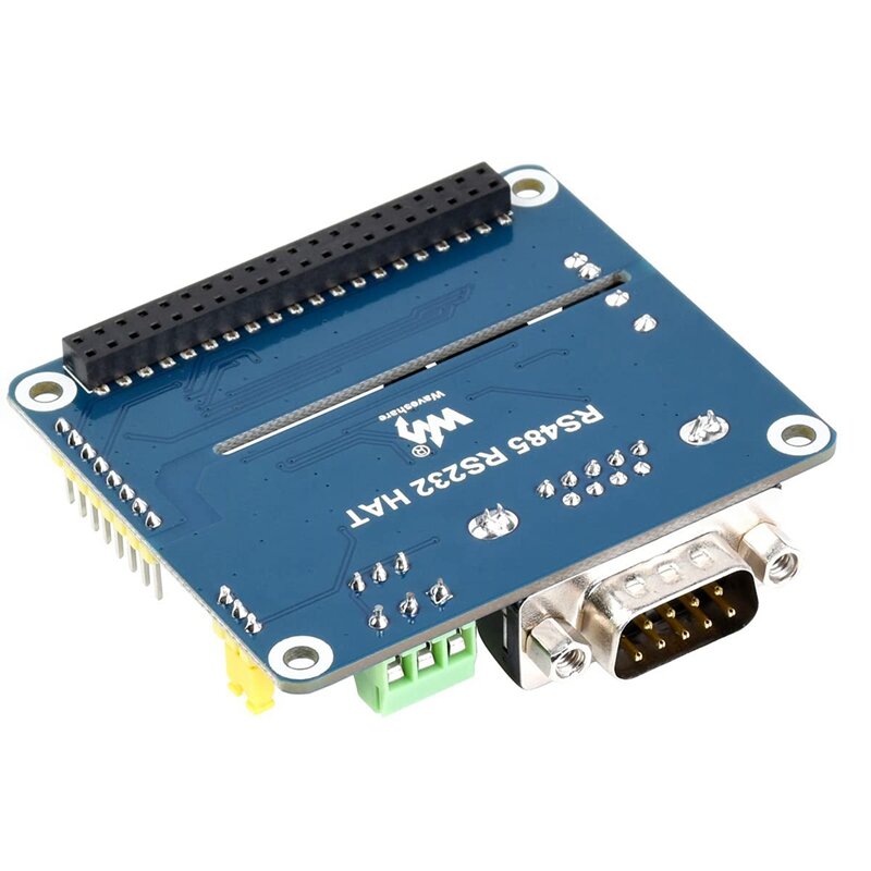 Waveshare Isolated RS485 RS232 Expansion HAT For Raspberry Pi 4B/3B+/3B/2B, SPI Control, Onboard Protection Circuits