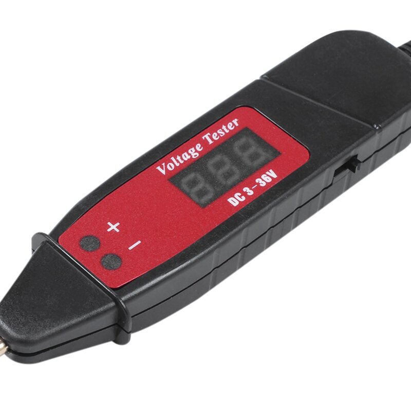 Bolígrafo Digital de prueba de voltaje para coche, Detector profesional de lápiz con luz Led, Lcd, Universal, 5-36V, 4 Uds.