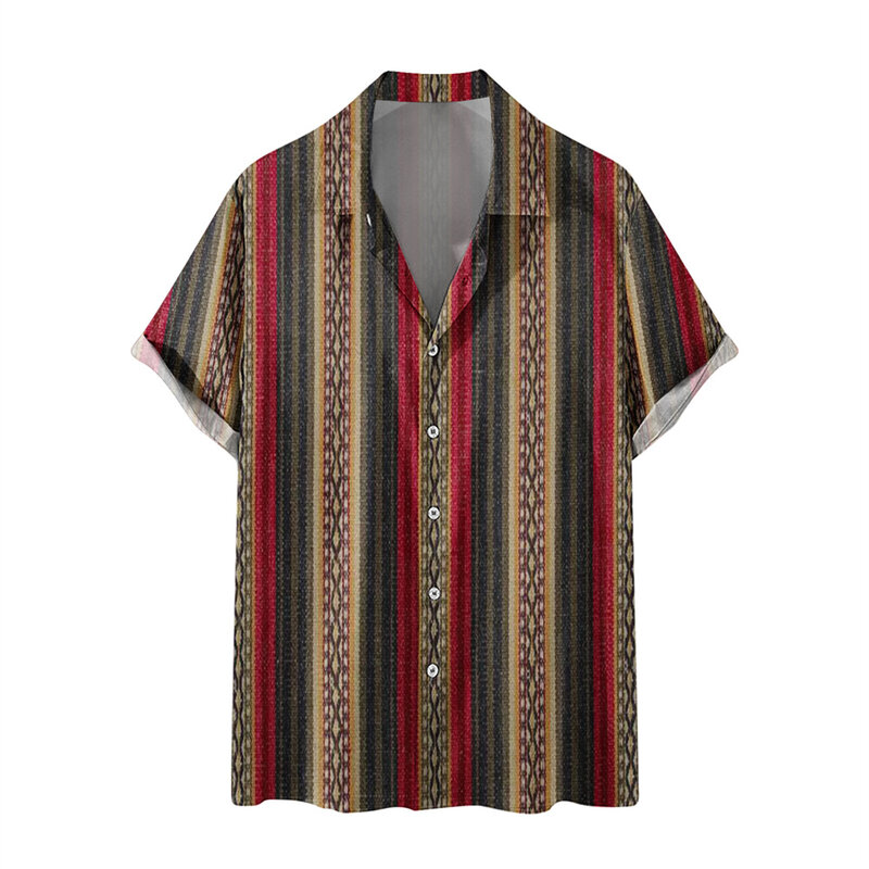 Camisa hawaiana de manga corta para hombre, camisa de playa con estampado informal, a la moda, 5xl
