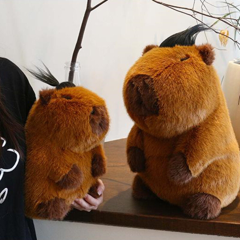 Capybara-muñeco de peluche de hidrochoerus hidrochaeris, juguete de naturaleza salvaje, Animal simulado, bebé de dibujos animados, apaciguar, amigo, niño, niña, regalo