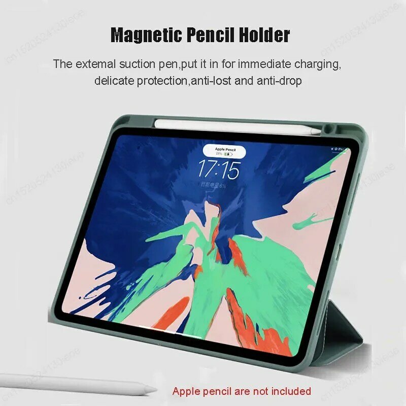 For iPad Pro 11 12.9 2021 Case iPad Air 11 13 2024 Air 4 5 2022 Cases 10th 10.9 inch Pencil Holder Cover Magnet Funda Coque Capa