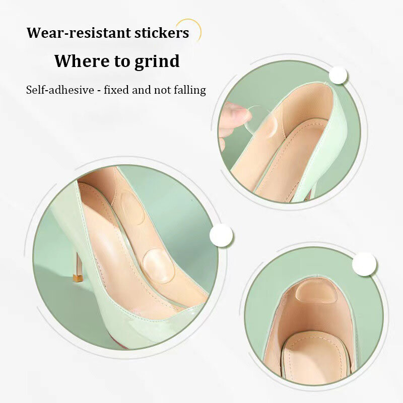 6pcs/set High Quality Silicone Gel Heel stickers Adhesive Shoe Insole Insert Pad Cushion Foot Care Heel Grips Liner Protector