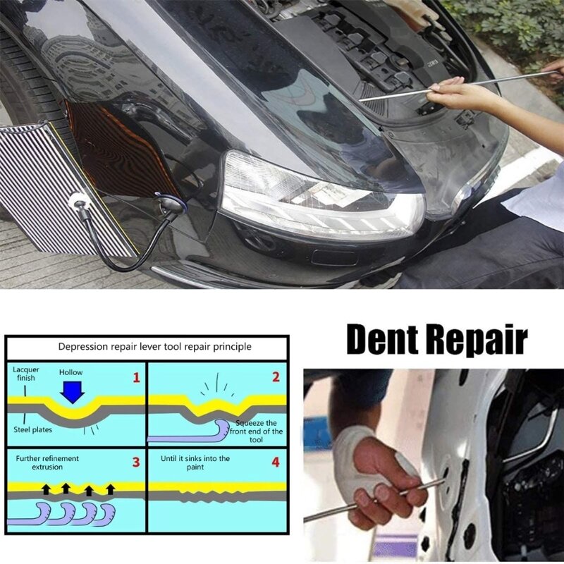 6 pz Auto Body Dent Puller Auto Dent Puller Set Dent Puller per Lavatrice Auto Riparazione Del Corpo Dent rimozione Dropship