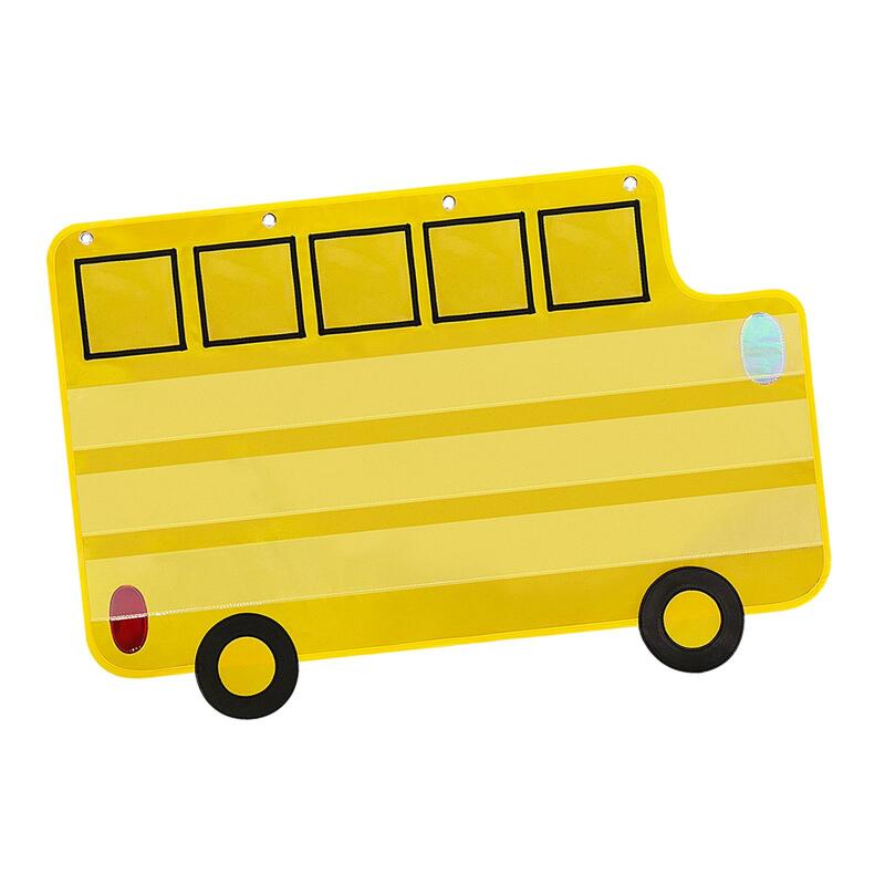 Organisasi gantung dinding grafik saku Bus untuk belajar prasekolah, kantor, pelajaran kegiatan rumah guru