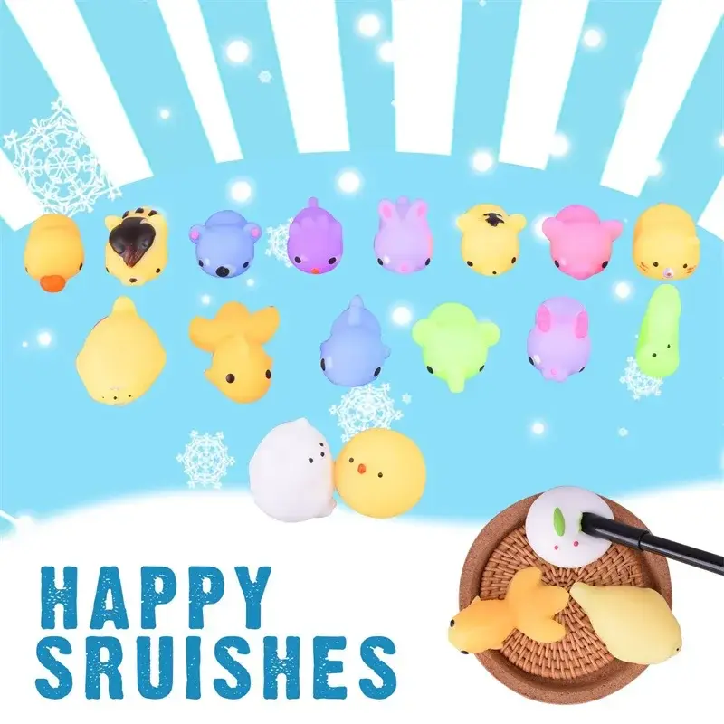 Kawaii Squishies Mochi 애니메이션 스퀴시 장난감, 스트레스 방지 공 짜기 파티, 스트레스 해소 생일 장난감, 1 개, 10 개