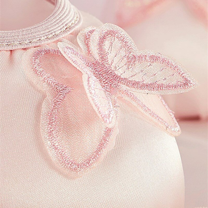 Zapatos de Ballet de mariposa para niña, zapatilla de suela de cuero suave, Rima corporal China, bailarinas, vestido de princesa para niños pequeños