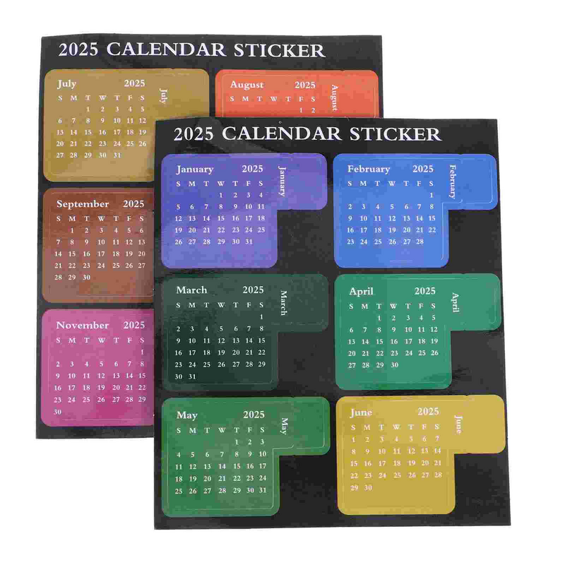 Calendario Sticky Tabs Notebook Planner Stickers 2025 Index Post Labels comodo ufficio