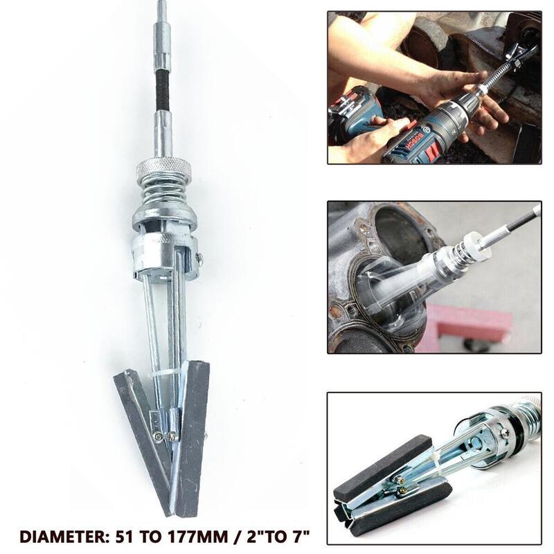 51-177mm Three-jaw Cylinder Sander Inner Diameter Grinder Steel Car Engine Brake Cylinder Bore Hone Tool Flexible Shaft Honing