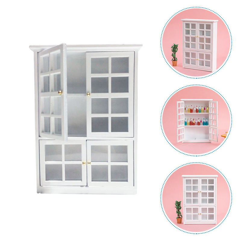 Miniatur kabinet Model anak-anak lemari rumah mainan Cabinetsative Aksesori furnitur lanskap