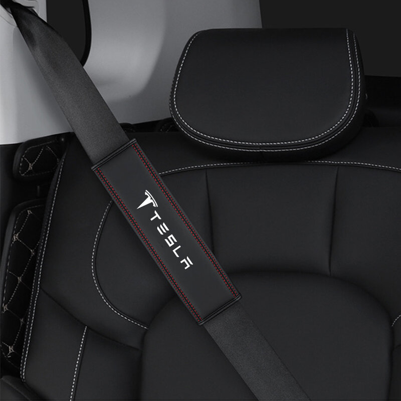 Cinto de segurança do carro Ombro Protector Capa, Cinto de segurança, Strap Pads para Tesla Modelo 3, Modelo Y, Modelo S, Modelo X, 1 Pc