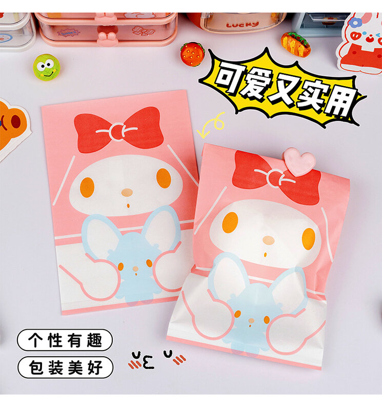 Cute Cartoon Sanrio Kuromi Fruit Snacks Paper Storage Bag Mini Paper Bag Love Packaging Bag Decorative Gift Bag Party