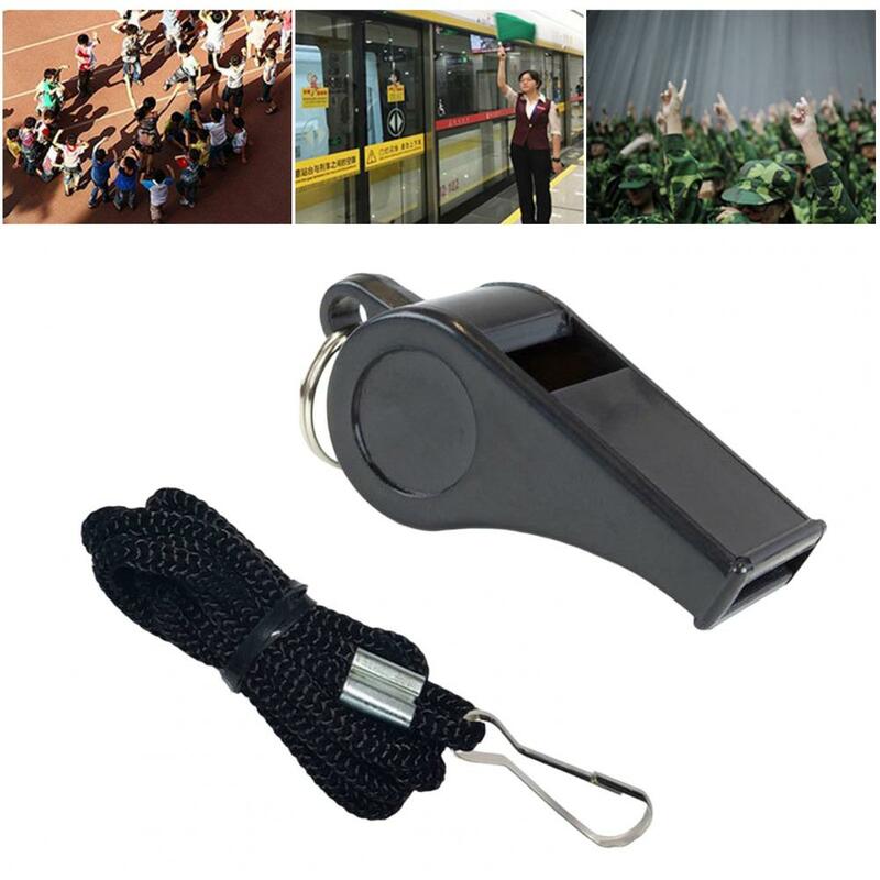 Sports Whistle Black Color Survival Whistle Accessory Warning Eco friendly Outdoor Sports Referee Whistle