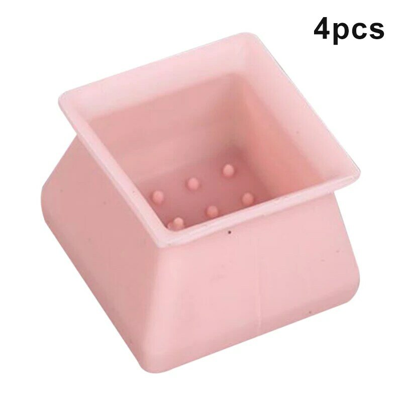 Furniture Leg Pad Silicone Square Chair Foot Cover Anti-slip Sound-absorbing Thickened Chair Pad Furniture Leg Protection Cover