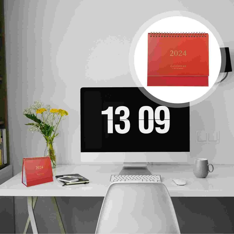 Настольный календарь 2024, мольберт, офисный декор, офисные принадлежности, 18 месяцев, Настольная бумага, домашний декор