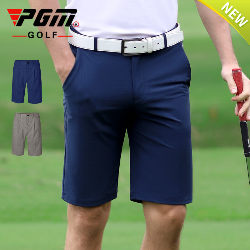 PGM Men Golf Shorts Summer Solid Refreshing Breathable Pants Comfortable Cotton Casual Clothing Sports Wear Gym Suit KUZ078