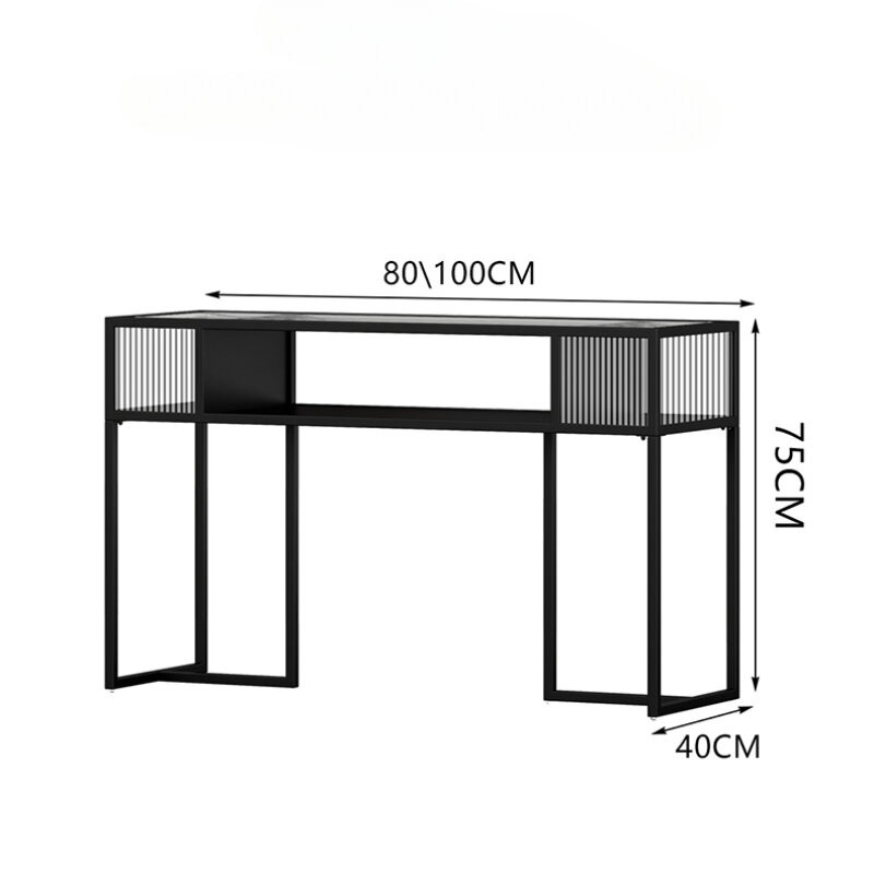 Nail Desk Stand Cadeiras, Mesa de unhas nórdica, Luxo acessível, Mobília do equipamento do salão, Design do organizador