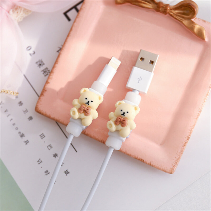 1/5SETS Charging Line Protection Durable Wear-resistant Colorful Plastic Resin Office Accessories Cable Protector Cover