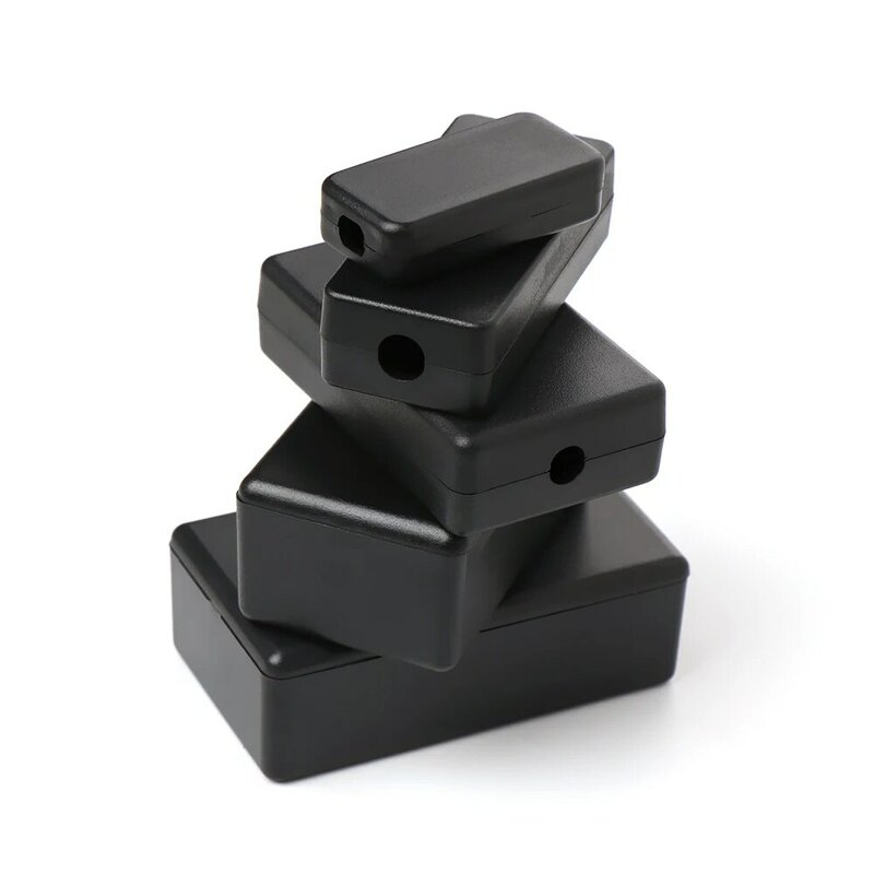 Caja impermeable de plástico ABS para instrumentos de bricolaje, caja de almacenamiento para proyectos, suministros electrónicos, color negro, nuevo, 2 uds.