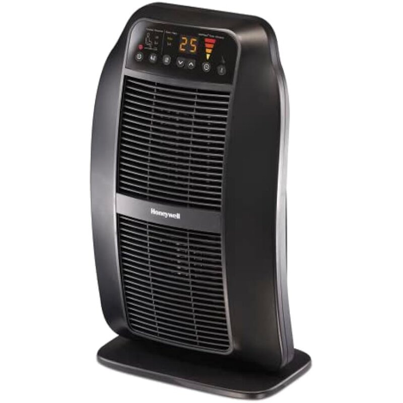 Honeywell HeatGenius Ceramic Heater, Black – Easy to Use Space Heater with Multi-Directional Heating