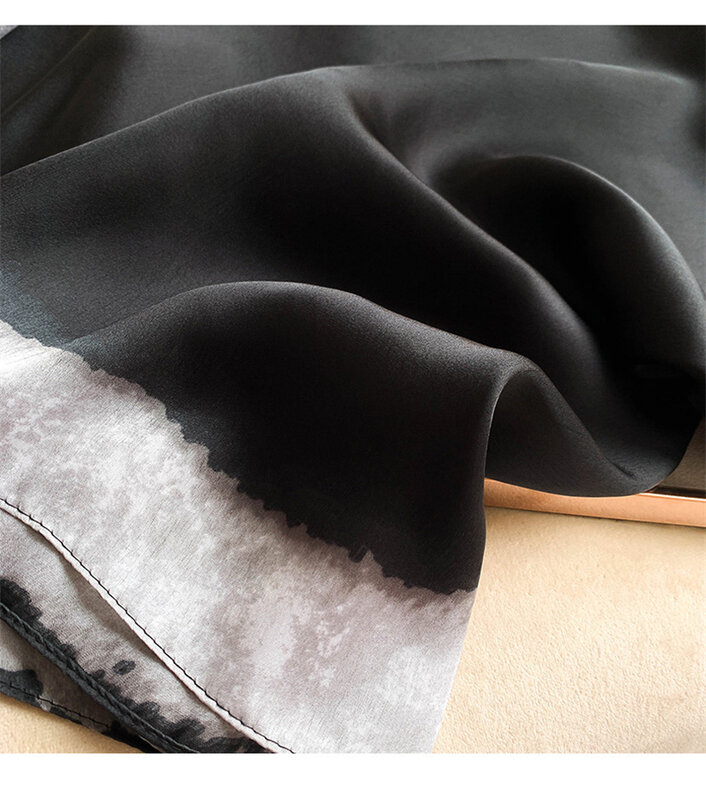2022 novo lenço de seda moda feminina xale primavera envoltório praia bandana feminino lenço impressão bandana pescoço lady foulard silenciador